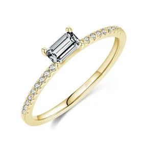 טבעת PROMISE כסף סטרלינג 925 בצבע זהב